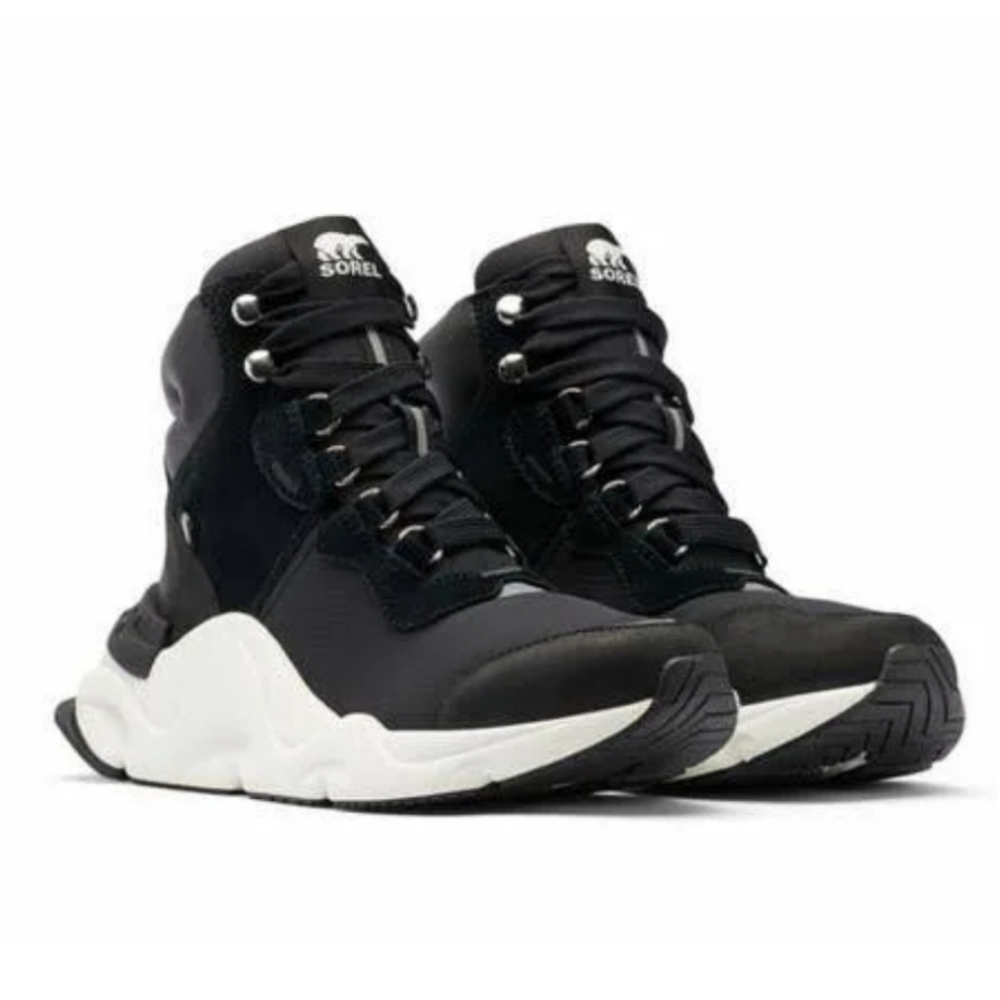 Sorel Kinetic RNEGD Conquest Waterproof High Top Black Sneaker Womens 9 NWT NIB